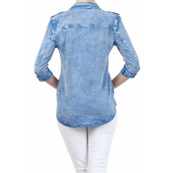 Chambray Button Down — Everly and Ace - Picture 2 of 3